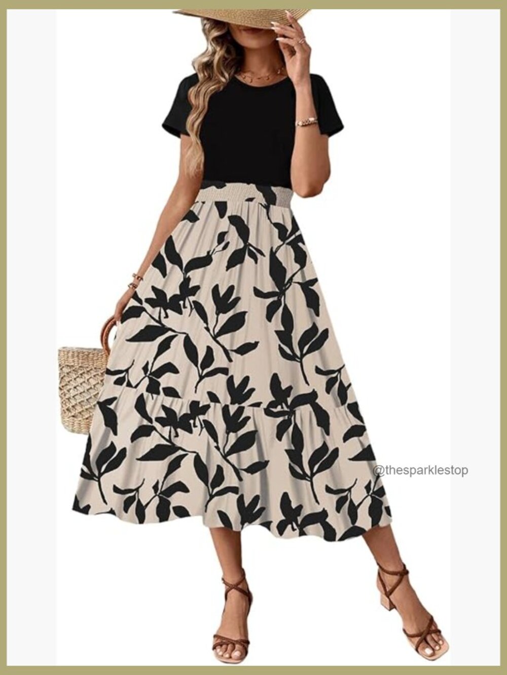 Women's Summer Maxi Dress Ruffle Short Sleeve Floral Print Long Flowy Dress